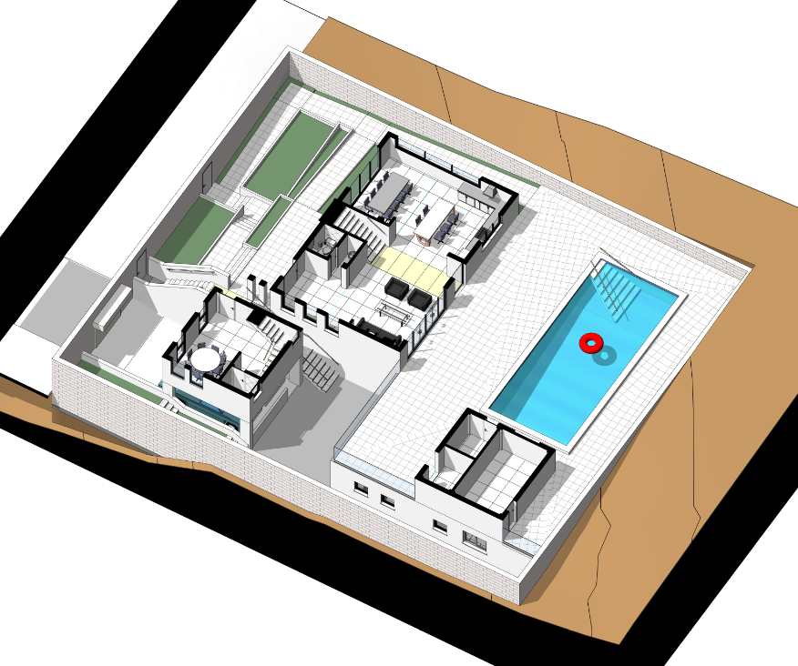 רינדור של פרויקט רוויט ונבנה בקורסREVIT